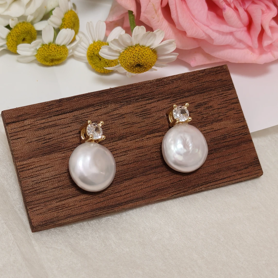 合金耳饰 纽扣戴妃耳饰经典气质优雅个性简约强光纽扣戴妃款耳饰