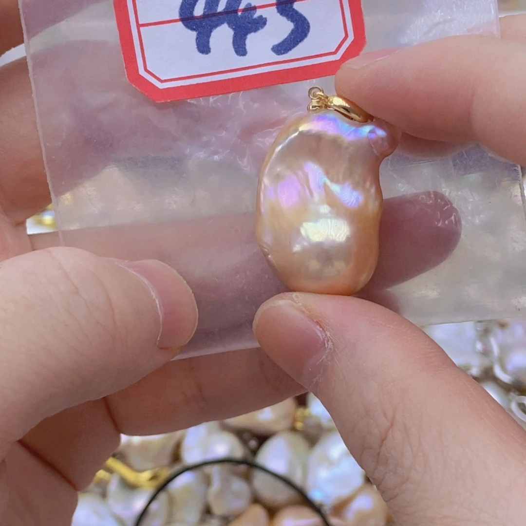 淡水珍珠银S925镶嵌颈饰