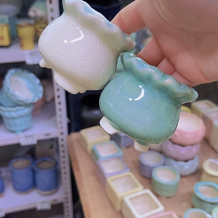 红陶陶瓷花盆当场满12包邮