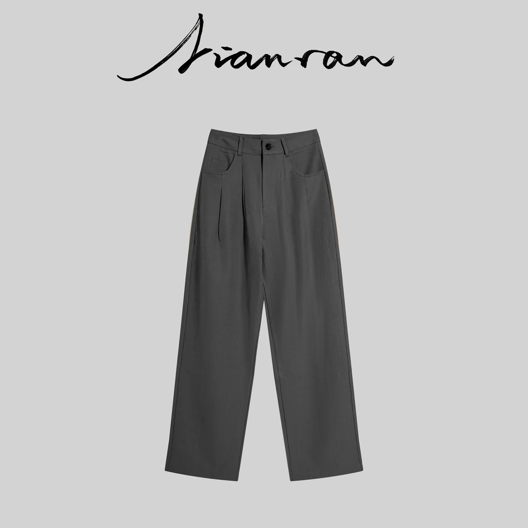 NianR-简约透气收褶西装休闲裤宽松时尚潮流垂感韩版时尚KZ123