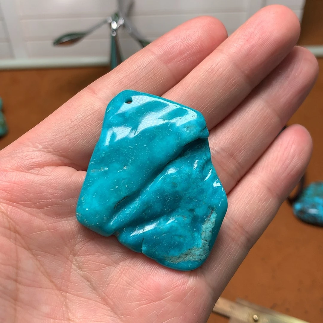 绿松石珠宝奇石未镶嵌人****忧