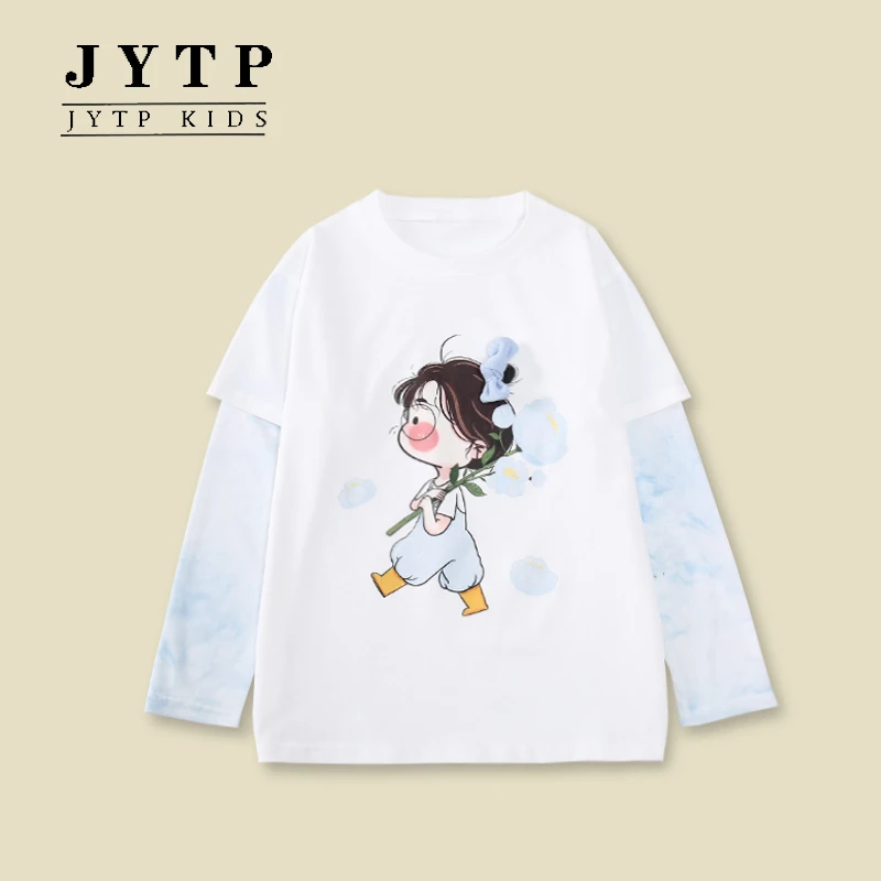 夏季新款小女孩长袖防晒透气休闲宽松洋气童装舒适zb5577简约童品