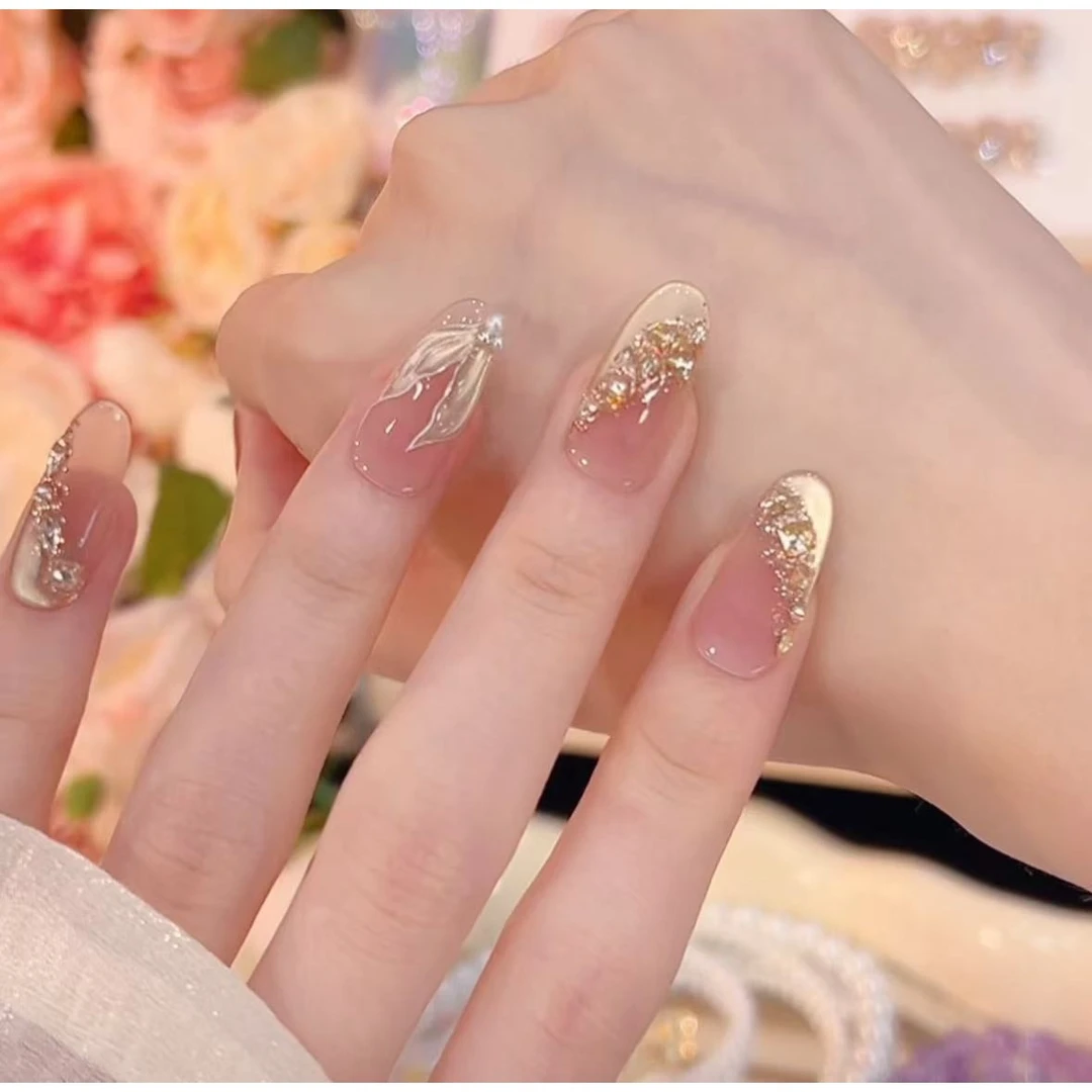 【人鱼传说】手工穿戴甲气质款光疗美甲xx