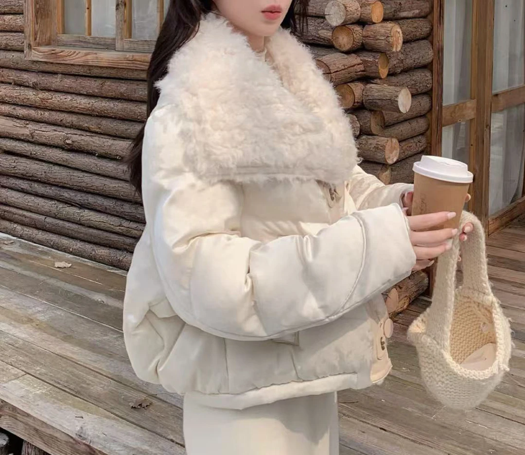 01-99羽绒服女2025冬季新款加厚保暖短款面包服外套