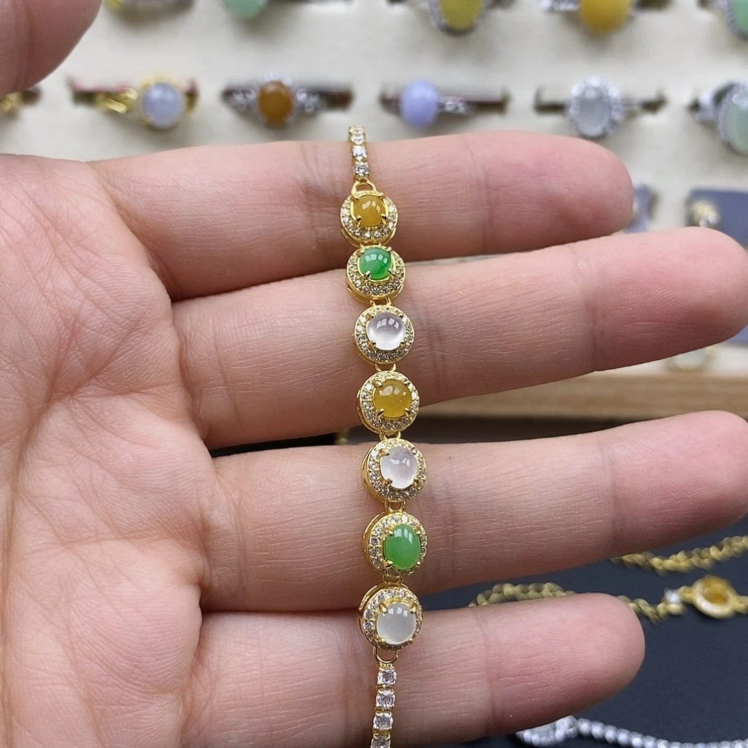 翡翠银S925镶嵌戒指