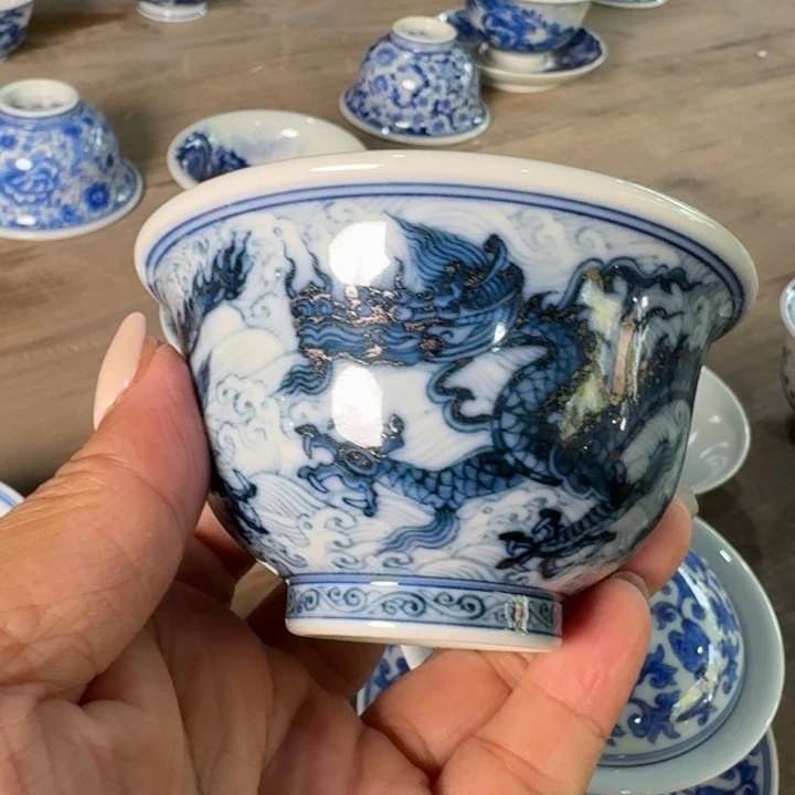 景德镇陶瓷柴窑压手杯