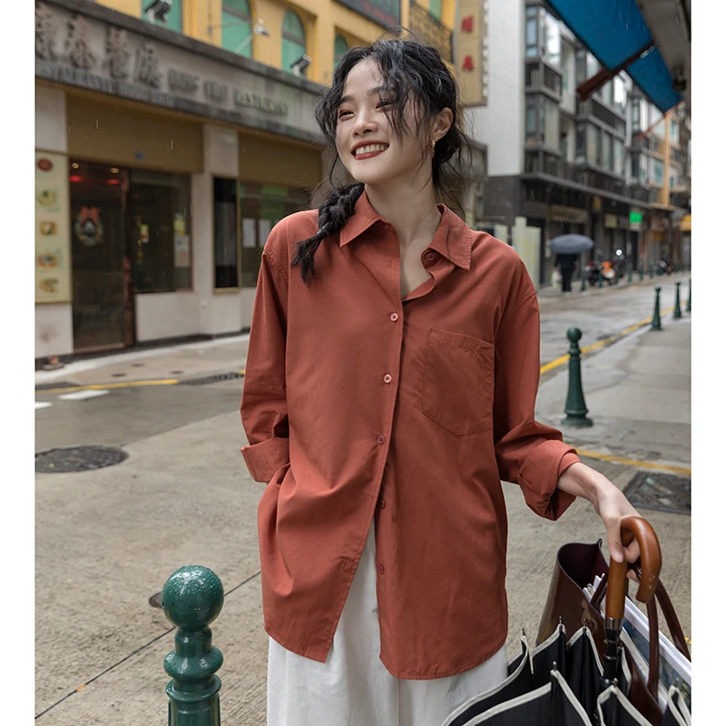 【4清清】觅定多色韩系宽松衬衫DS8367