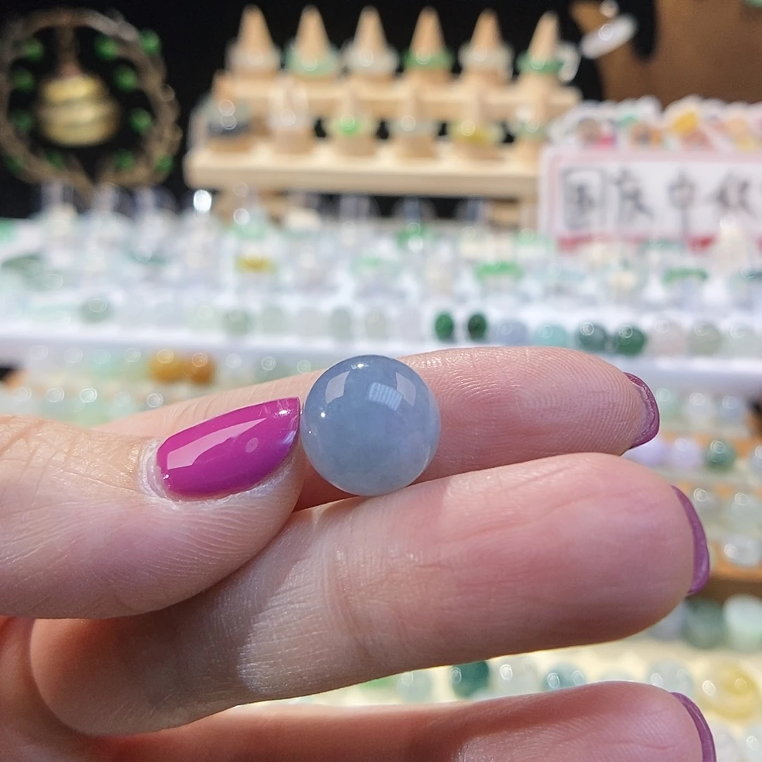 翡翠未镶嵌颈饰12.4蓝紫珠福利不退换