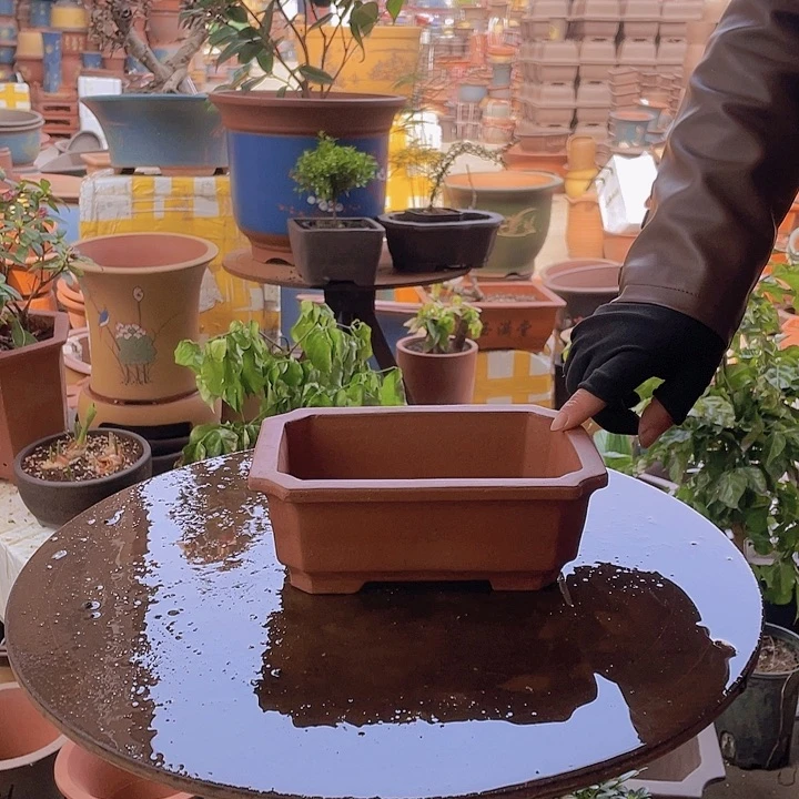 紫砂宜兴紫砂切角红马槽21