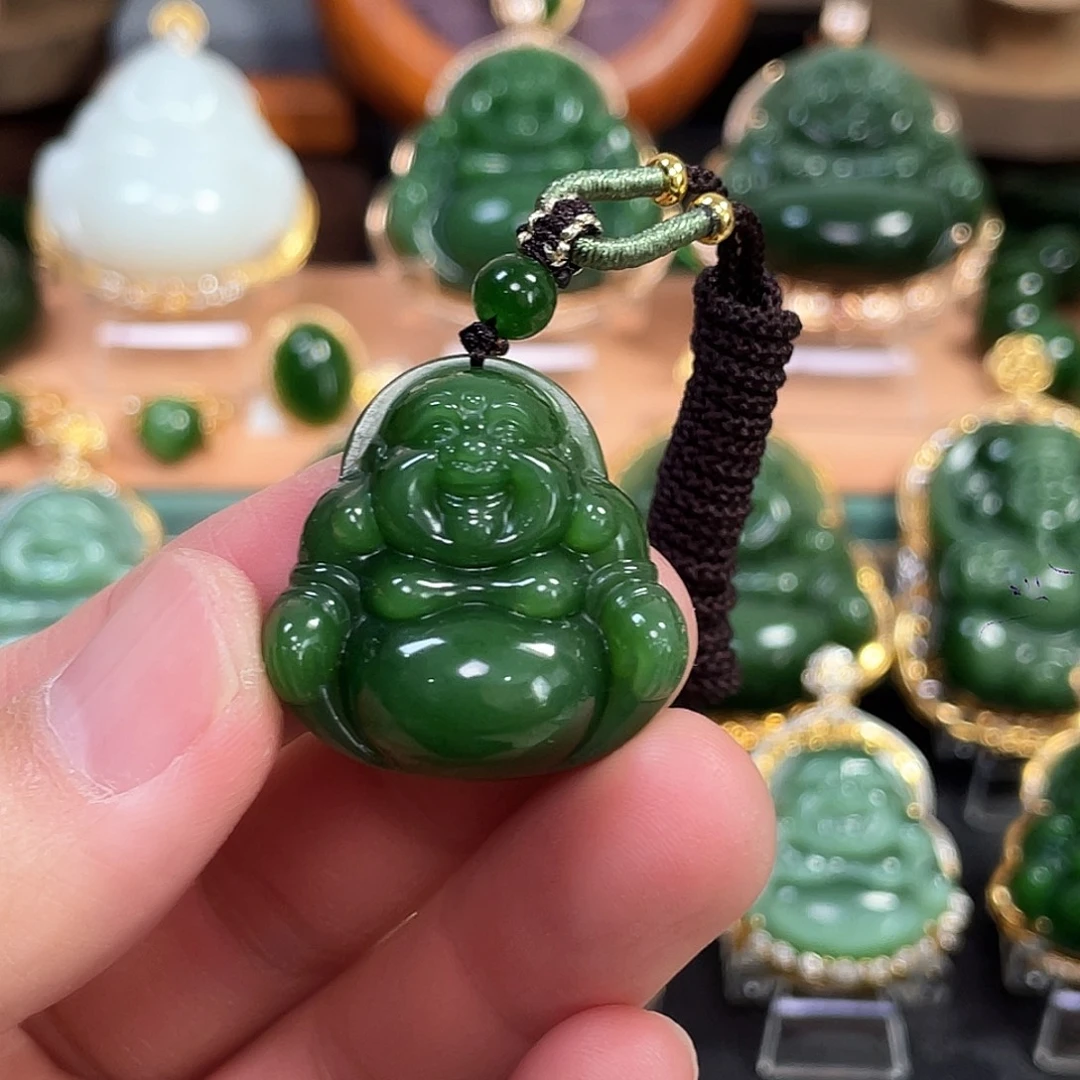 和田玉（碧玉）未镶嵌颈饰30mm