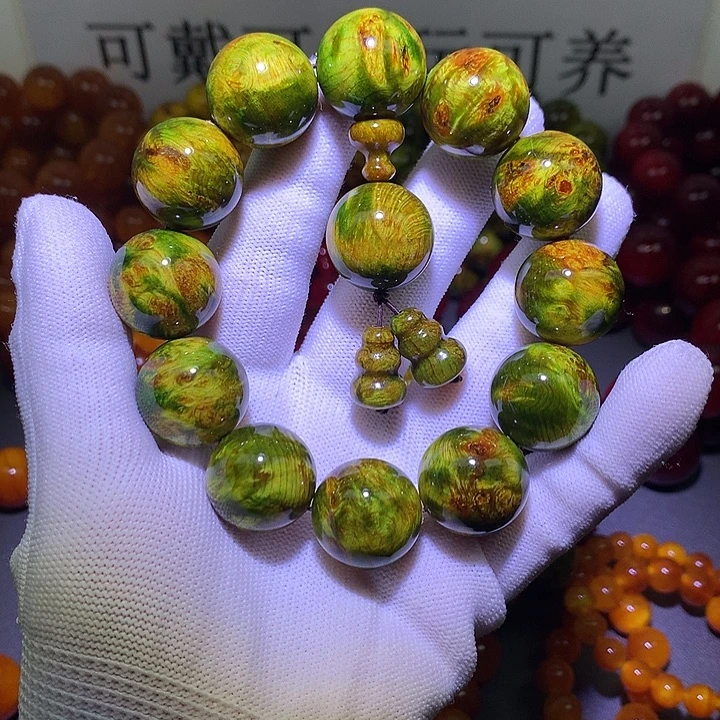 松木（琥珀木）手串/手链2.0 水墨丹青高货