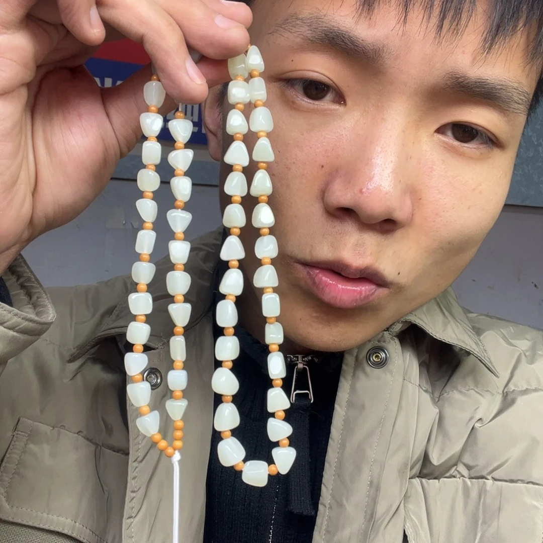 和田玉颈饰未镶嵌多样性钢板料链子货头