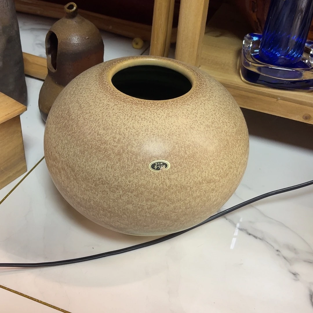 瓷片信乐烧大肚花器36