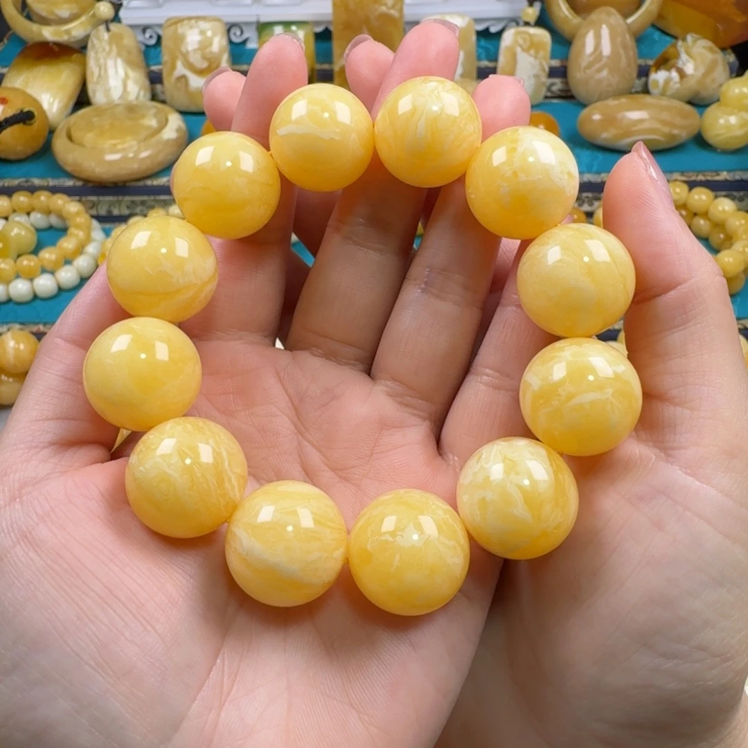 琥珀未镶嵌手链同料