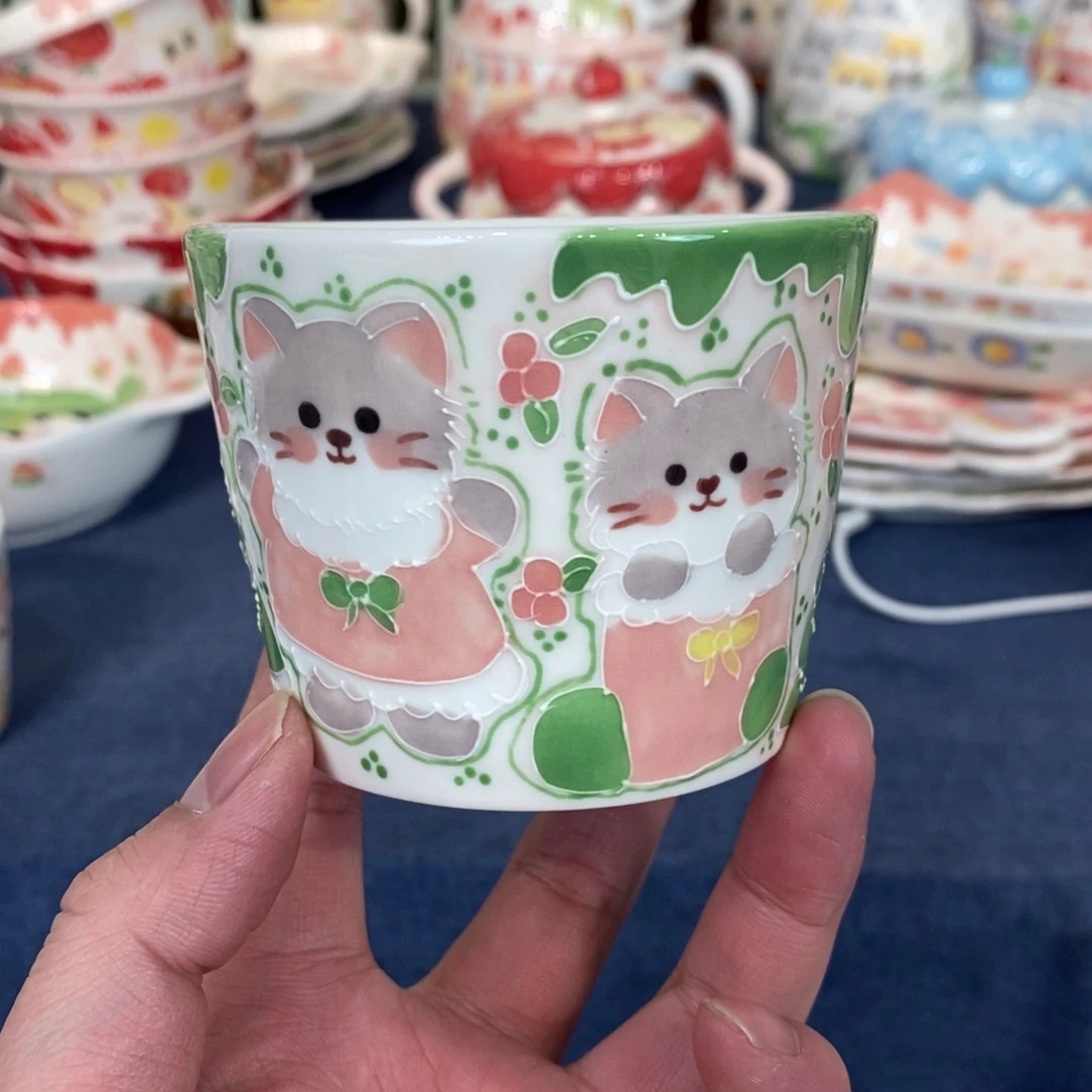 瓷片小猫手握杯福利