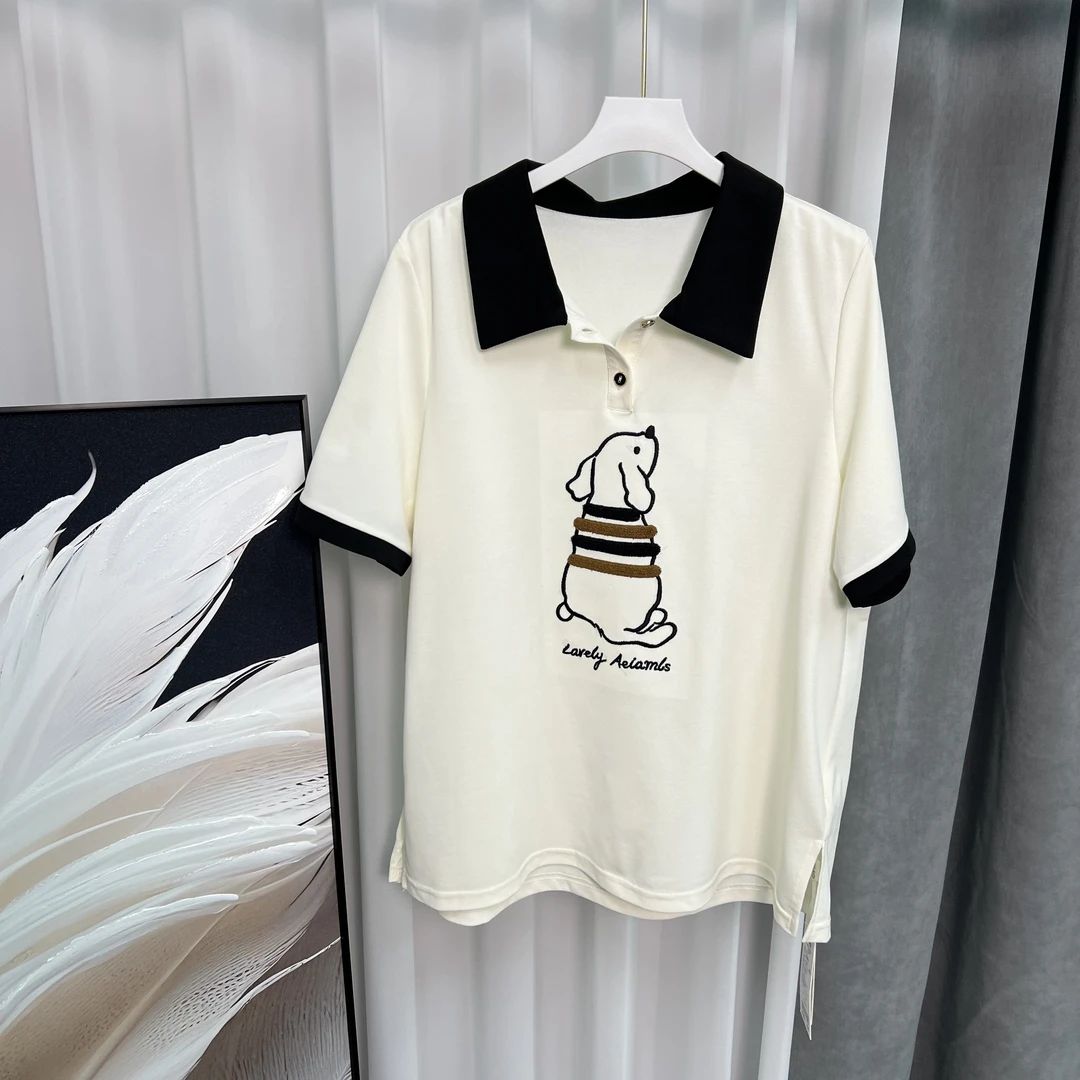 【米莱奇】T夏季小众卡通polo领短袖N0退NO换-5667