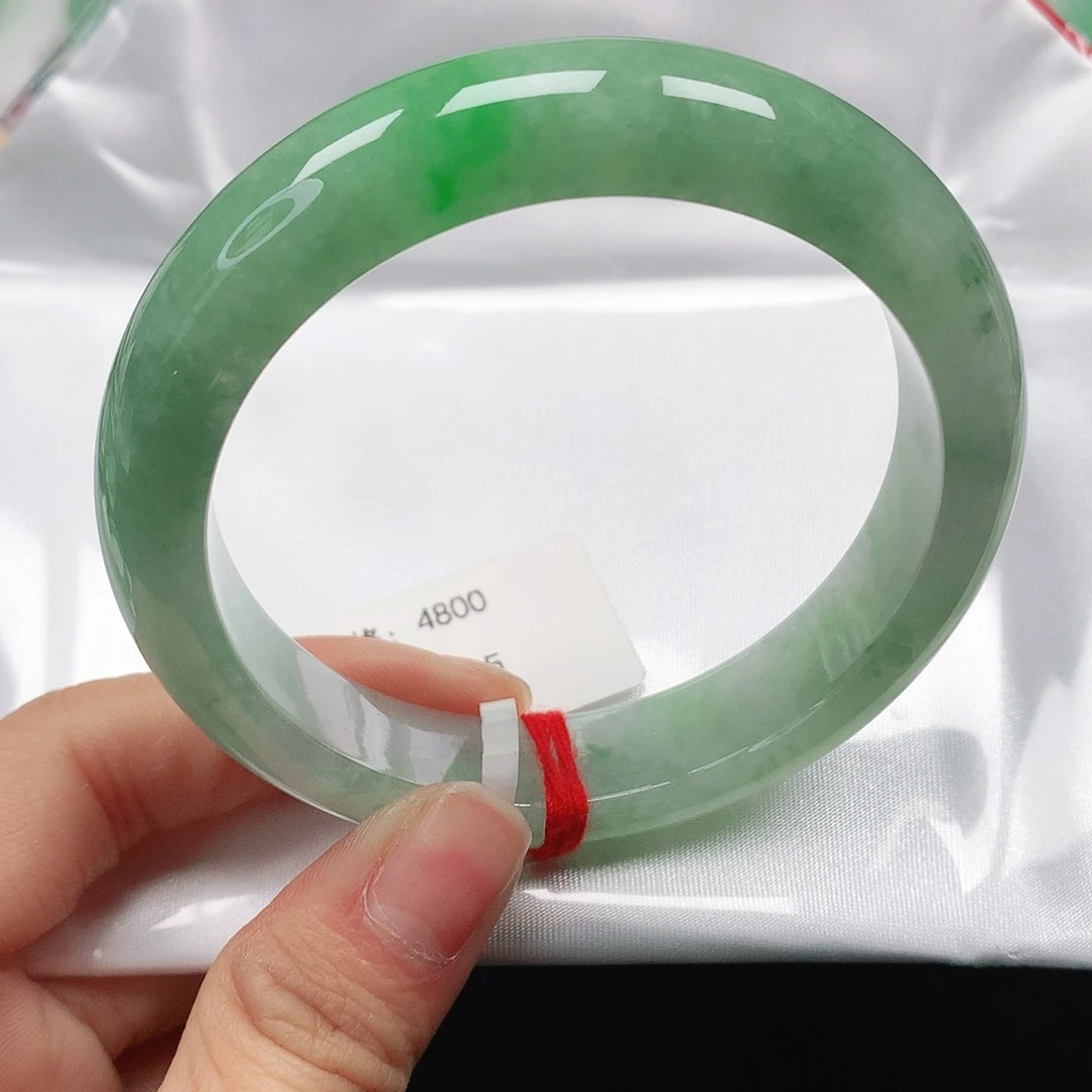 翡翠手镯未镶嵌天然翡翠手镯55