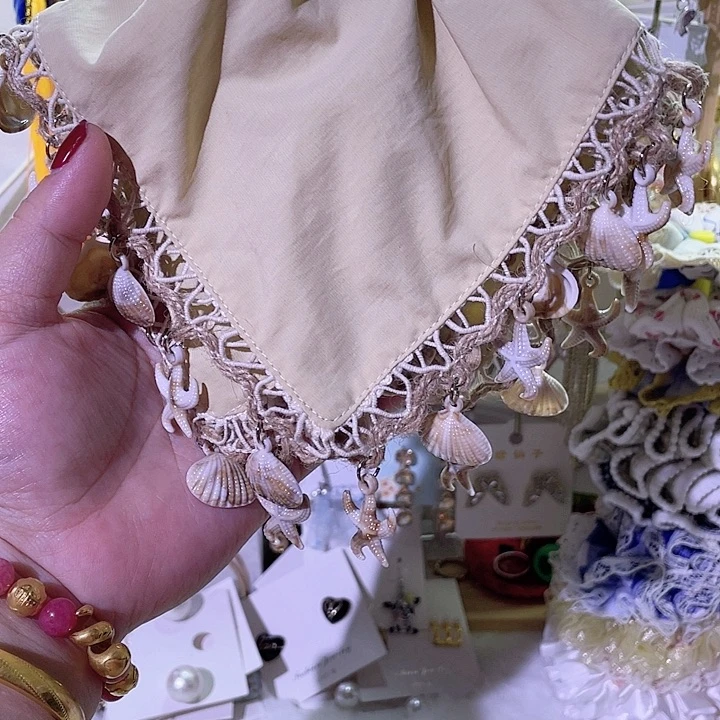 非金属布艺贝壳方巾