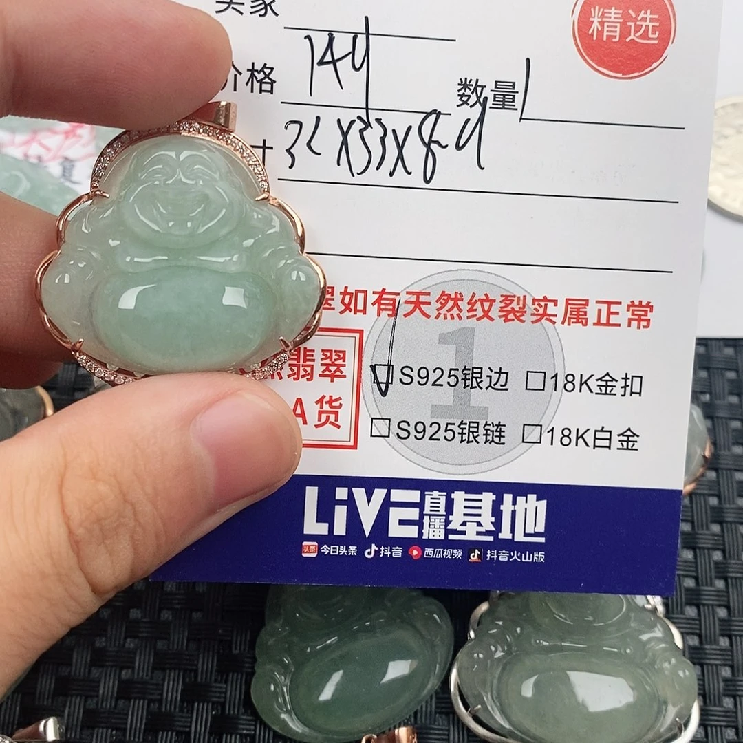 翡翠银S925镶嵌颈饰