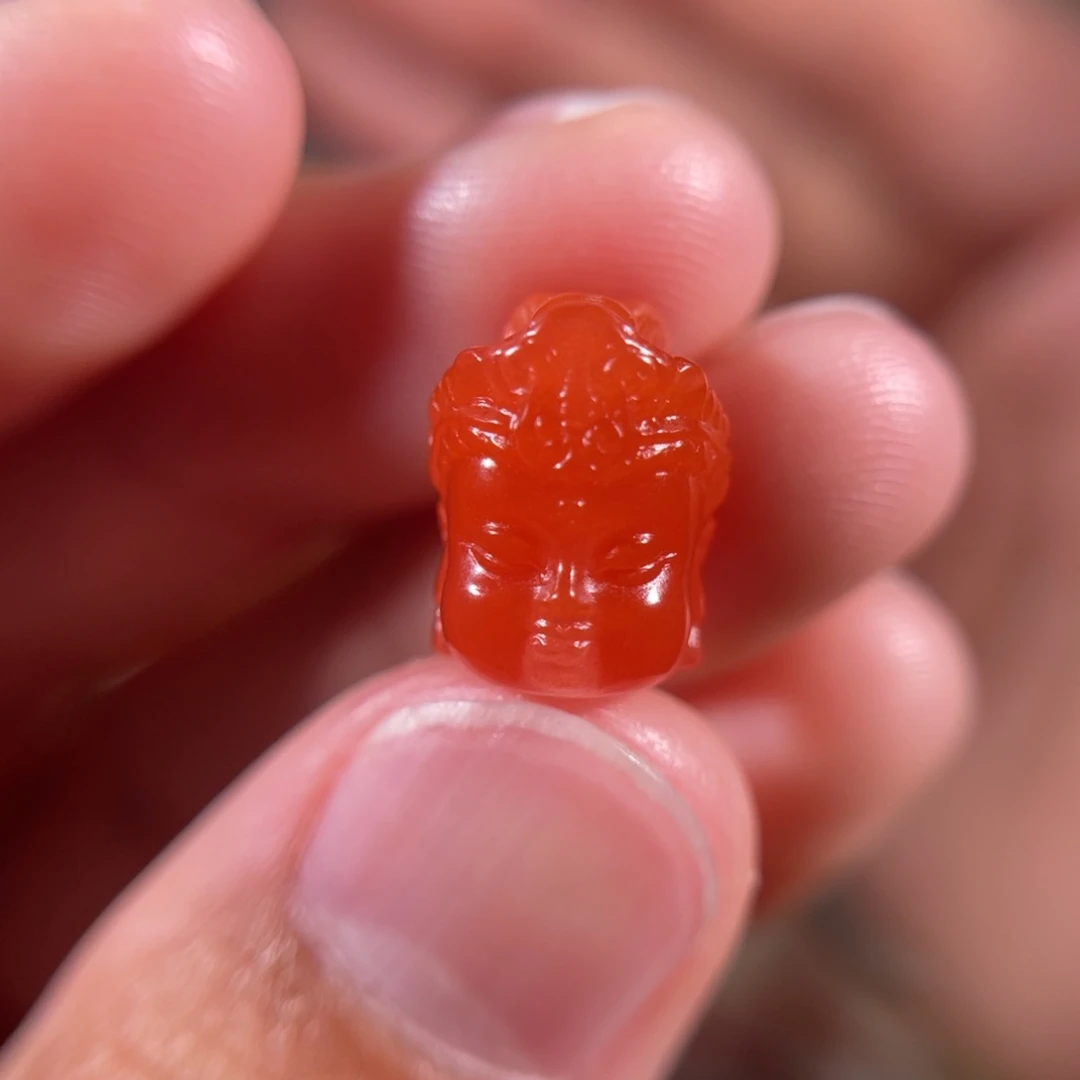 南红玛瑙大黑洞宝宝观音12*9.6未镶嵌