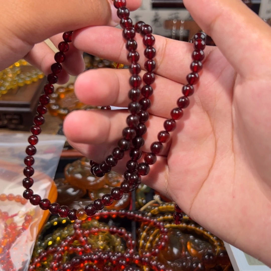 ****未镶嵌颈饰琥珀6mm血珀108