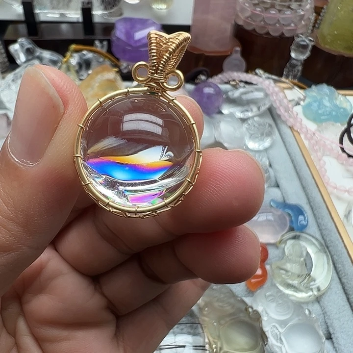 水晶颈饰未镶嵌水晶吊坠767