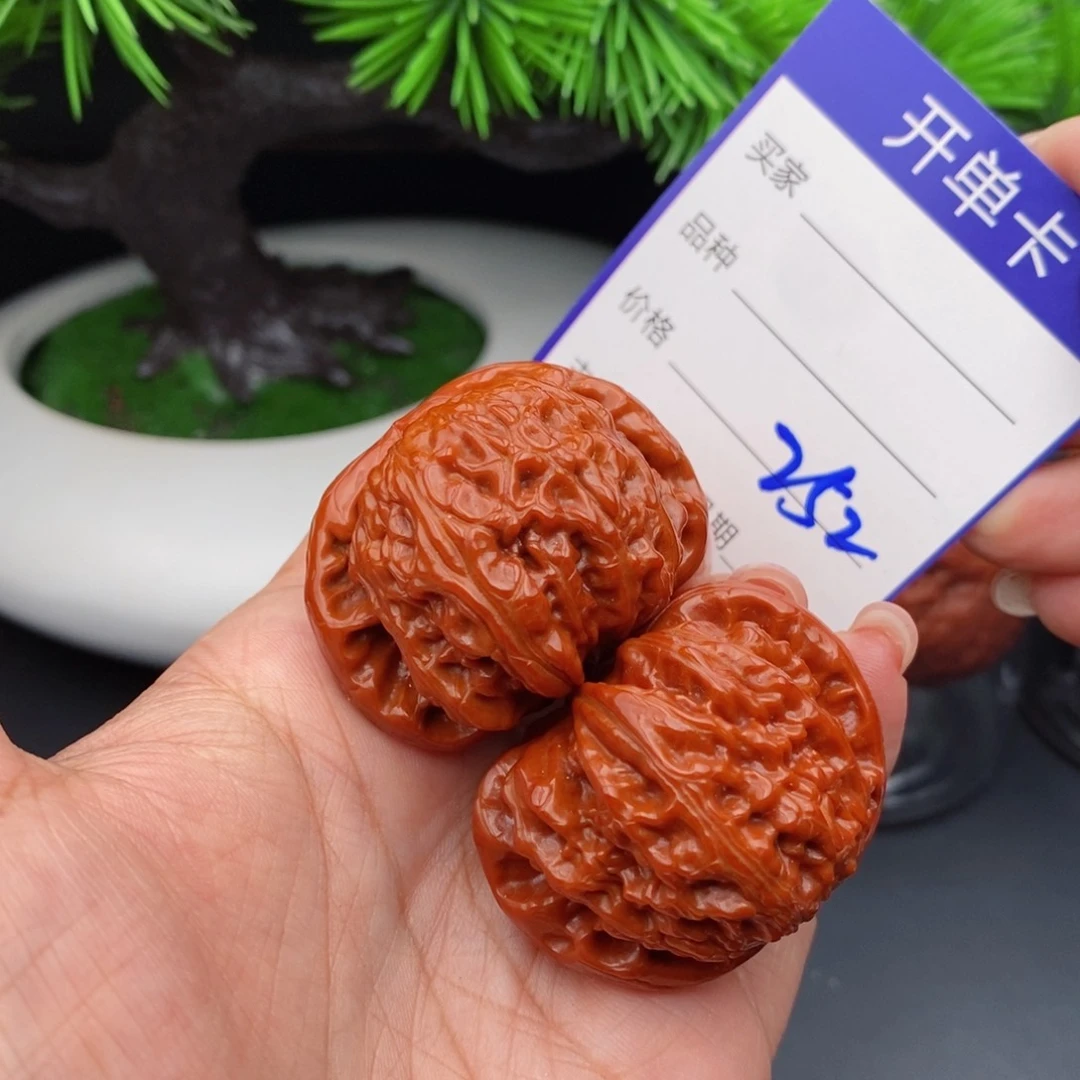 文玩核桃把件42闷白252