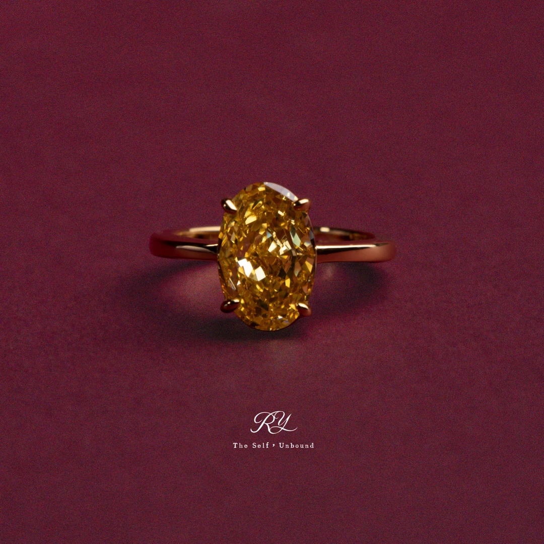 铜合金戒指 Riches Aesthetic【金盈黄糖】璀璨钵满冰糖 高级感克拉