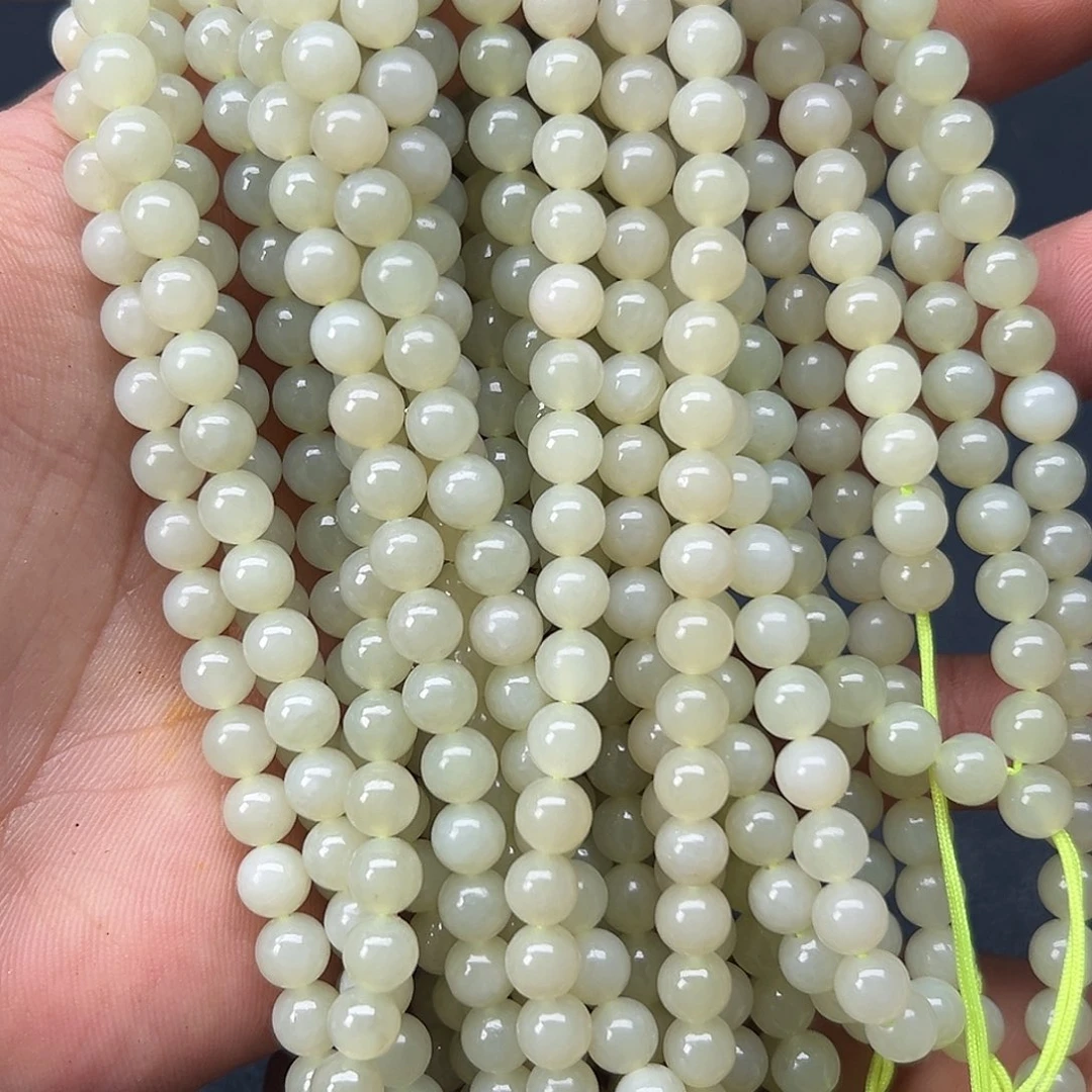 和田玉新疆和田玉且末料108项链未镶嵌