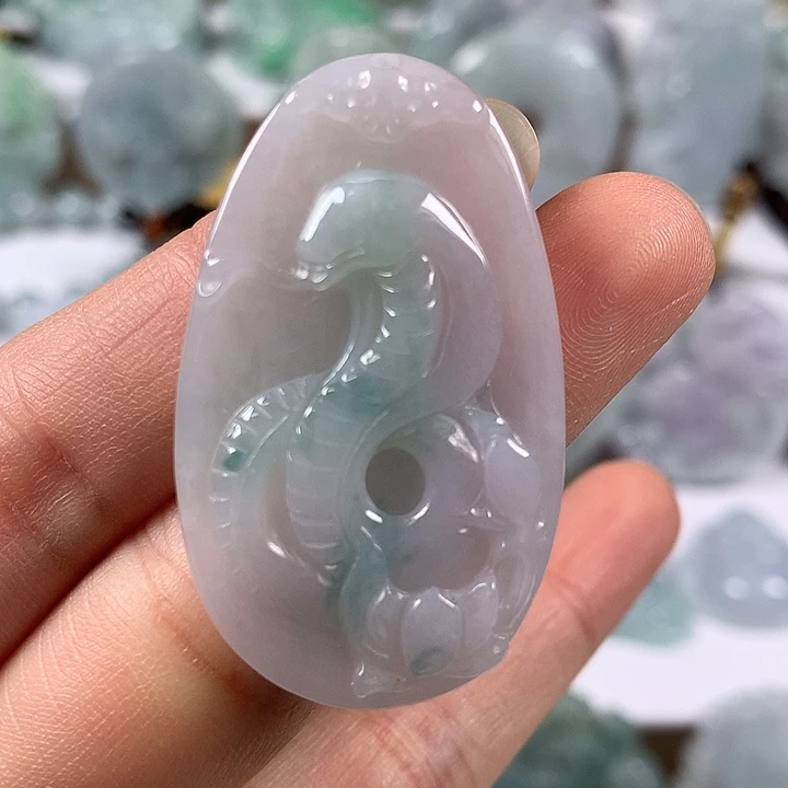 颈饰未镶嵌翡翠蛇牌福利