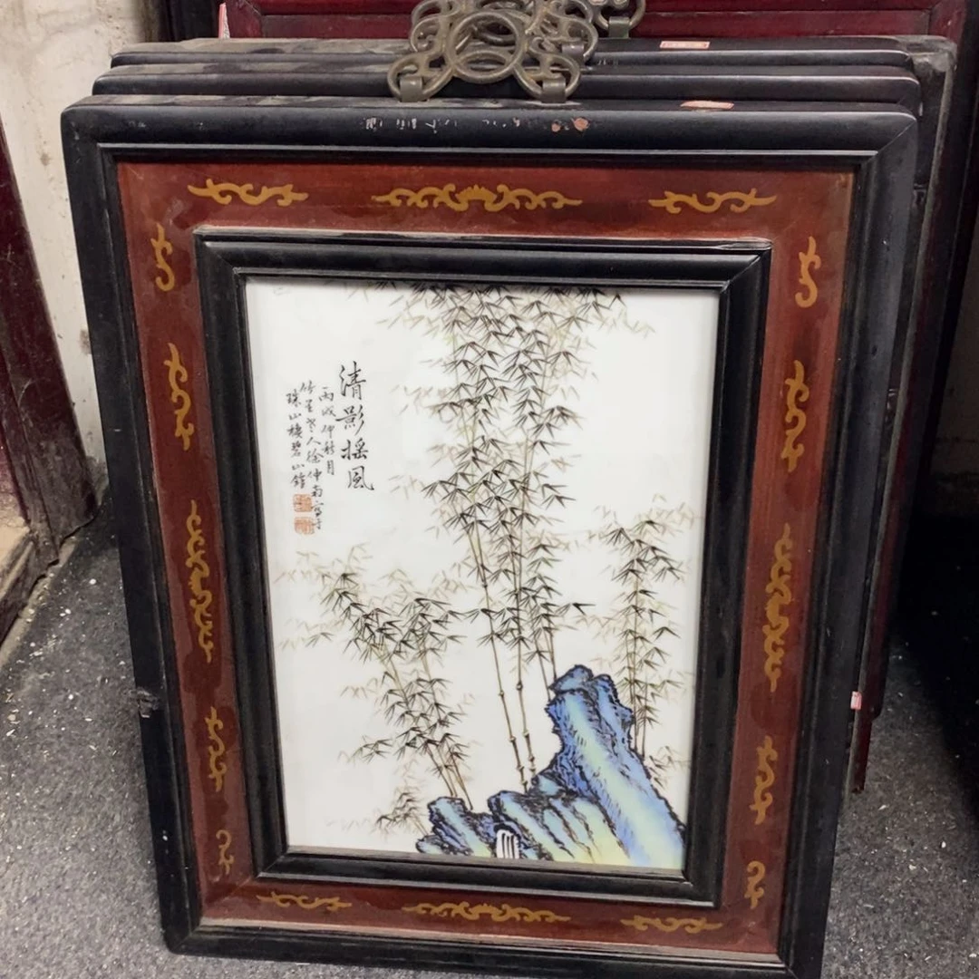 瓷片50*40 景德镇瓷板画柴窑烧制