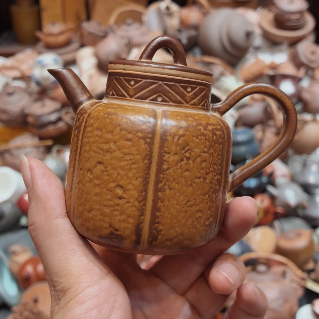柴烧老岩泥高温茶器皿