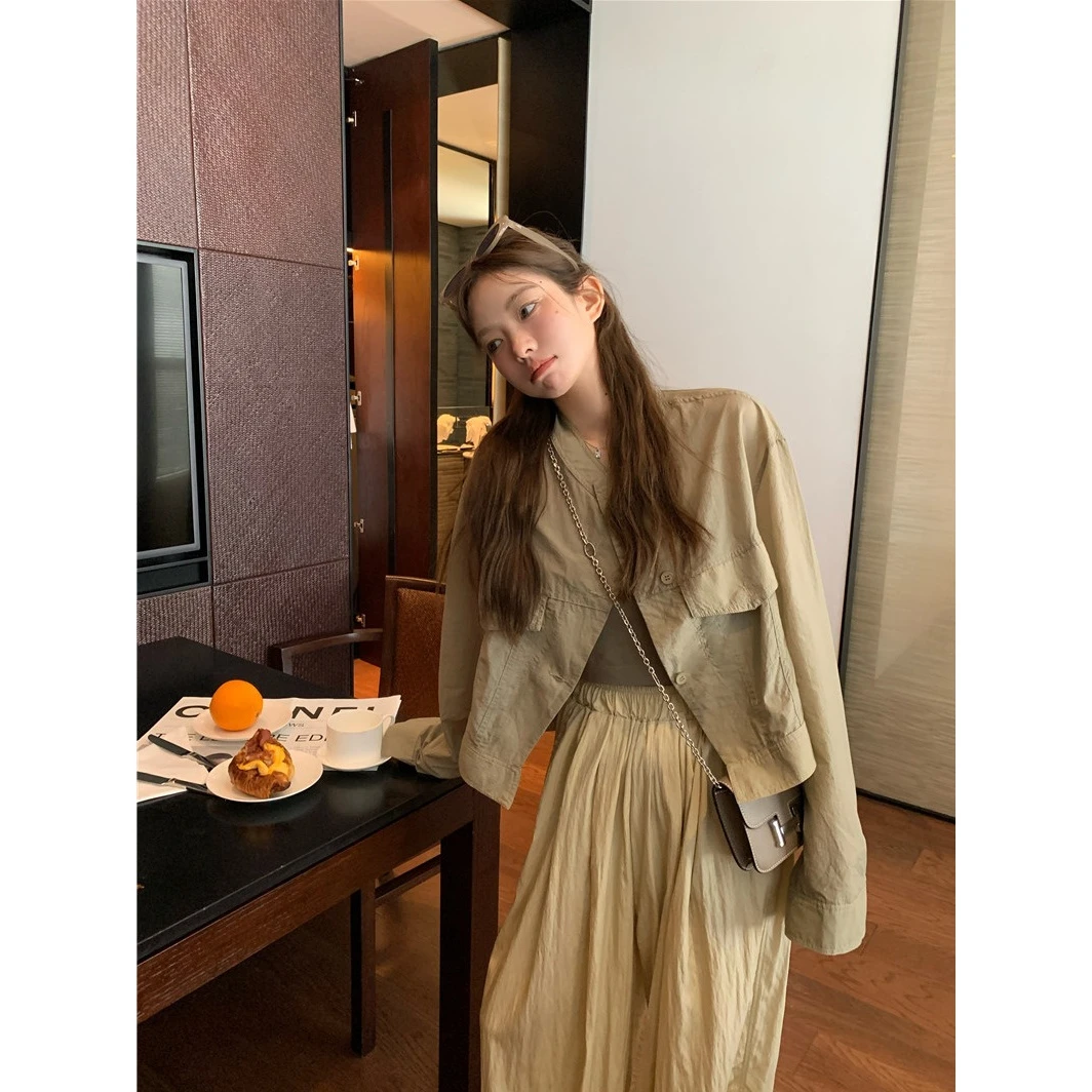 时尚复古秋季显瘦宽松小众设计感早秋外套 2025年秋季新款女装短