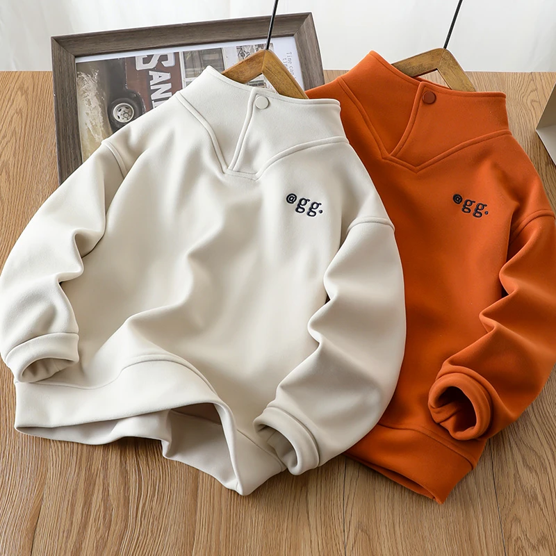 2025年春季新款男童立领上衣春秋中大童酷帅休闲时髦衣服儿童卫衣