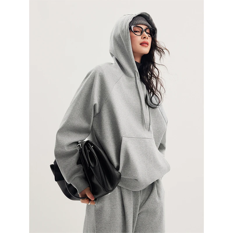 【海豚专属】初棉DRDB银狐绒厚暖连帽卫衣宽松秋冬卫衣357608001