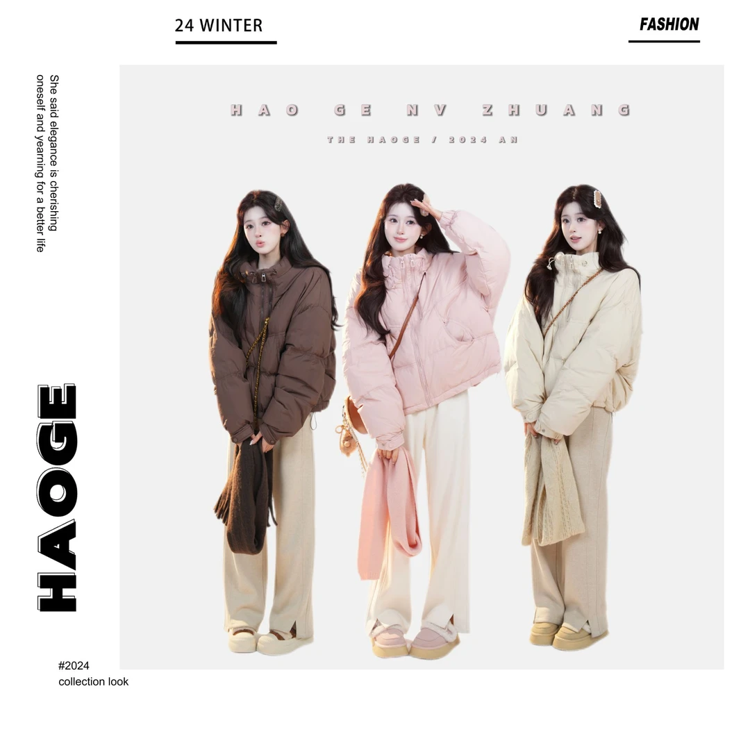 欣儿优选●空白格Q4YRF3733A羽绒服预休闲保暖秋冬时尚百搭设计感