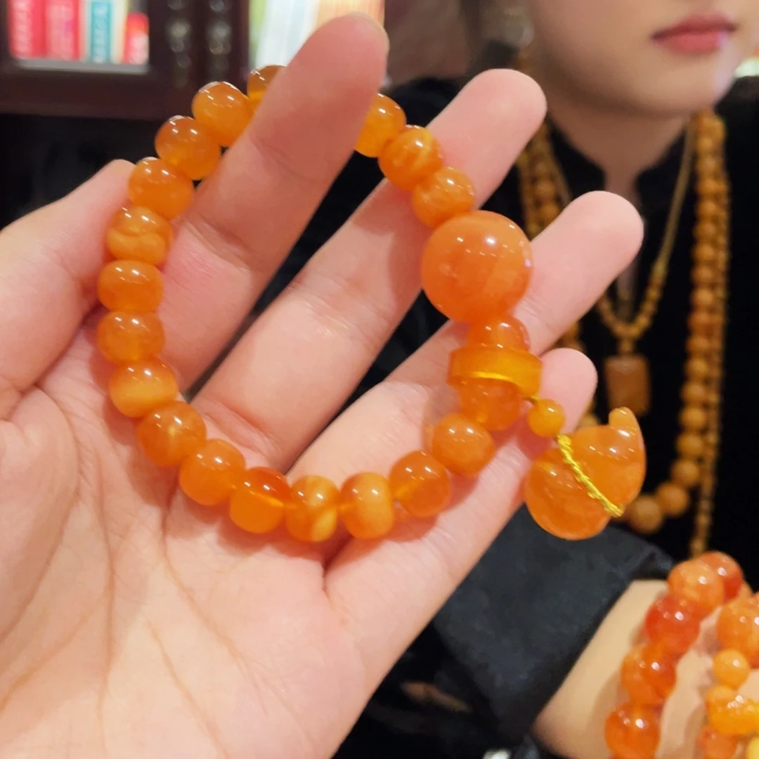 未镶嵌蜜蜡手链手串