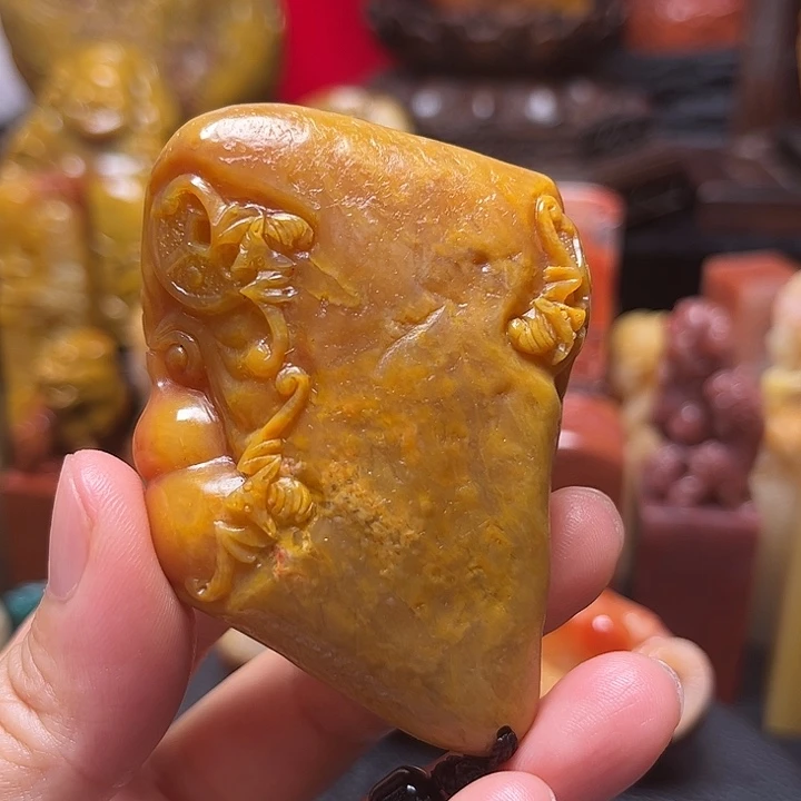 海***宝寿山石精品寿山石芙蓉老挝印章田黄