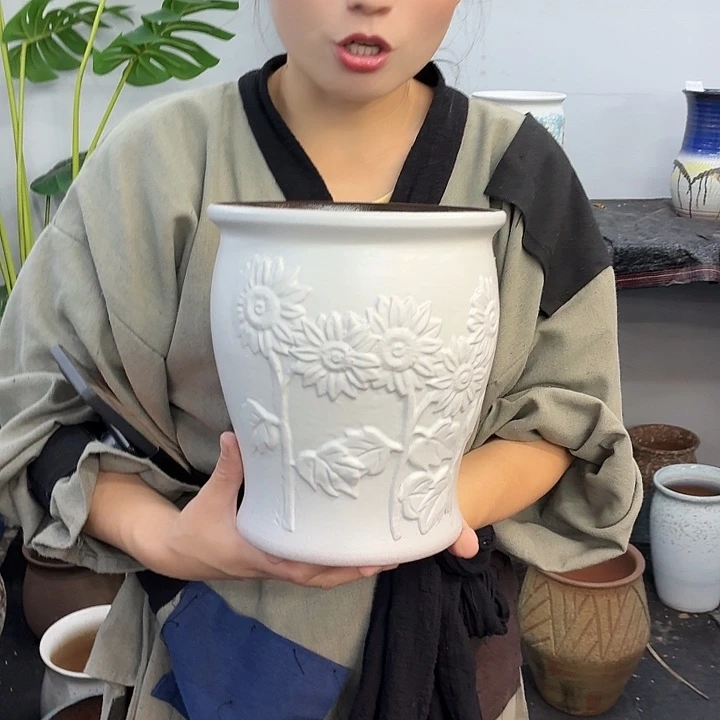 19-21 -粗陶花盆有孔