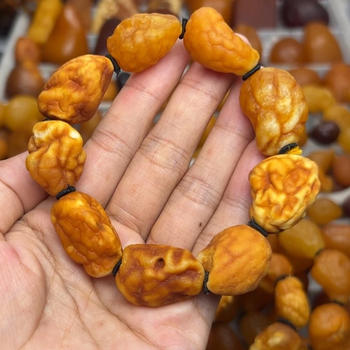 琥珀颈饰未镶嵌天然蜜蜡