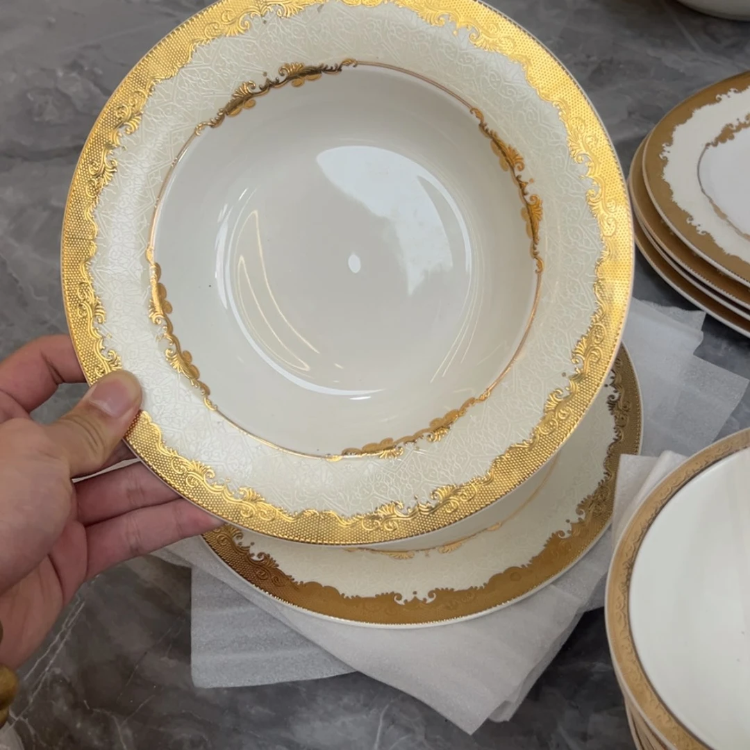 【闪购商品】瓷片一****I8.5寸草帽盘三个一单打包价