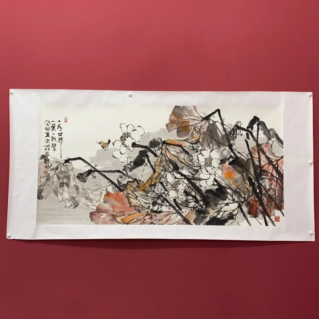 国画廖忠柳四尺真人真品