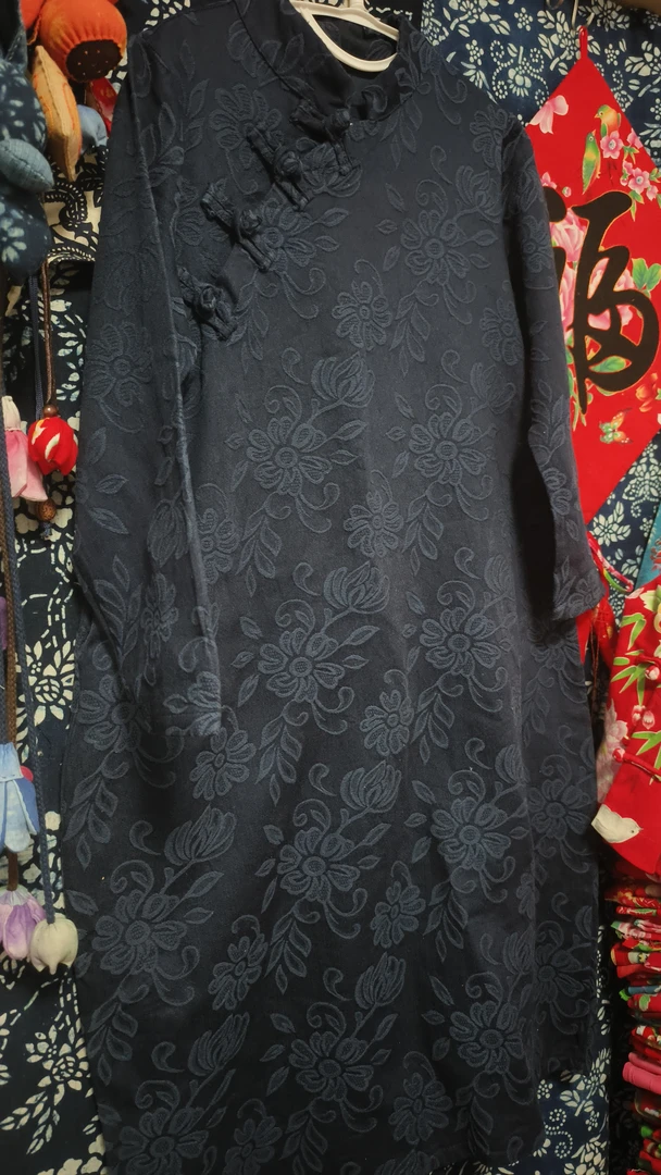 特价偏襟盘扣棉麻袍子