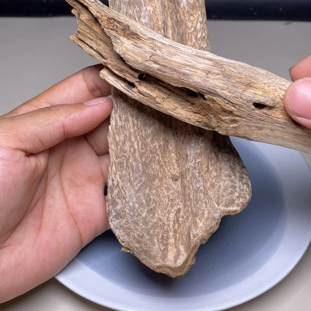 香榧木海南竹木根雕木料18克