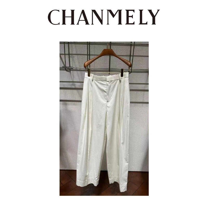 【CHANMITY】24/FW设计感高腰直筒垂感显瘦西装裤 0241030