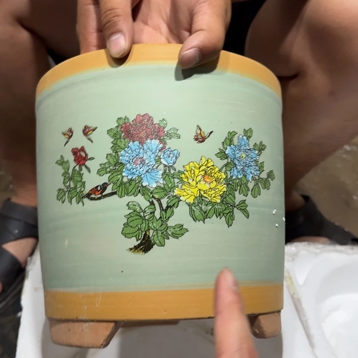 紫砂花盆口径23厘米