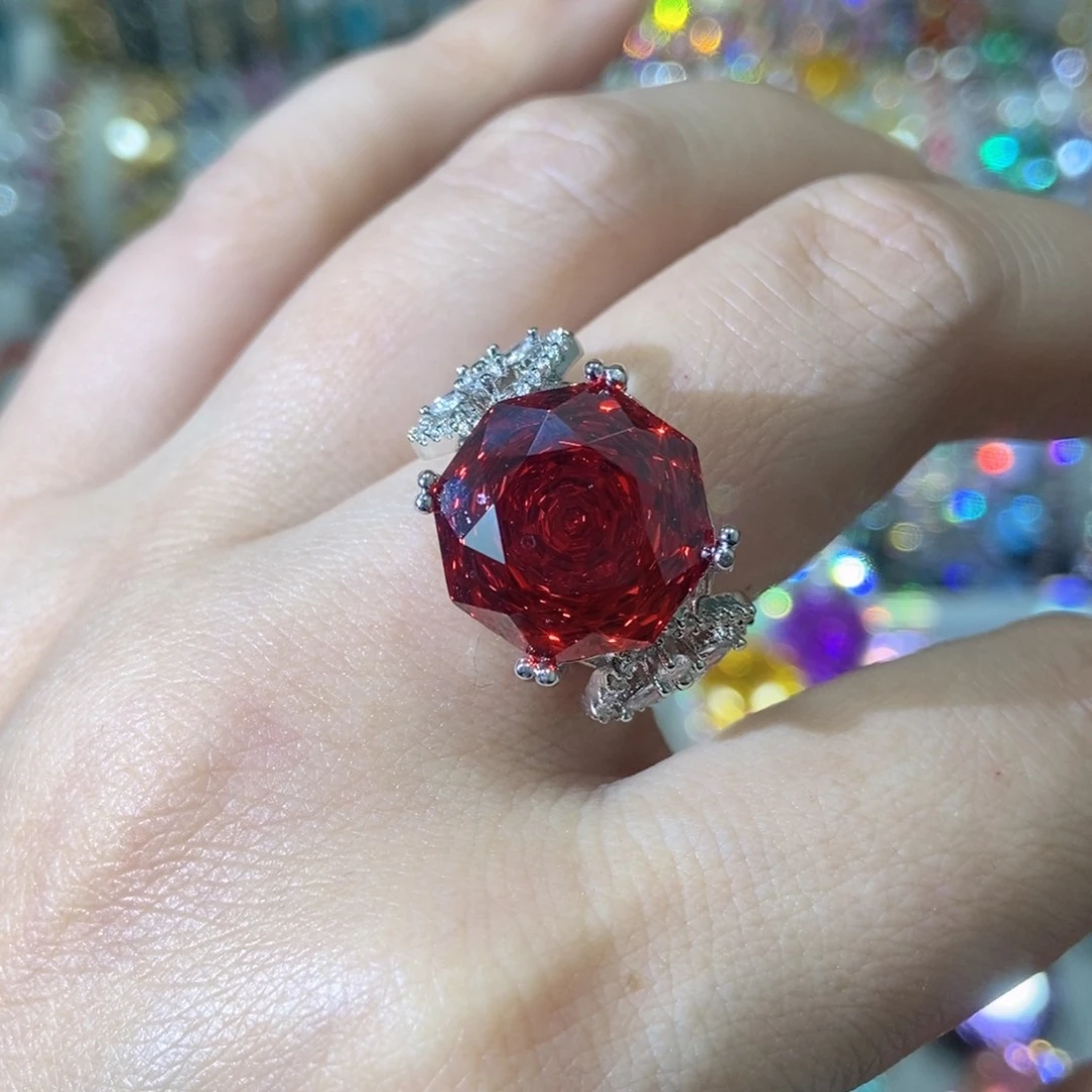 6锆石（处理）戒指