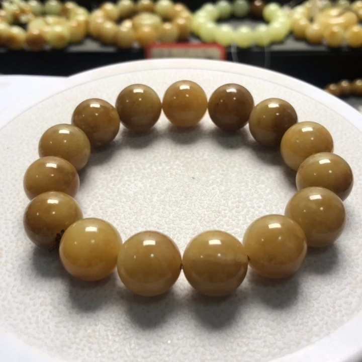 和田玉手串未镶嵌卡14