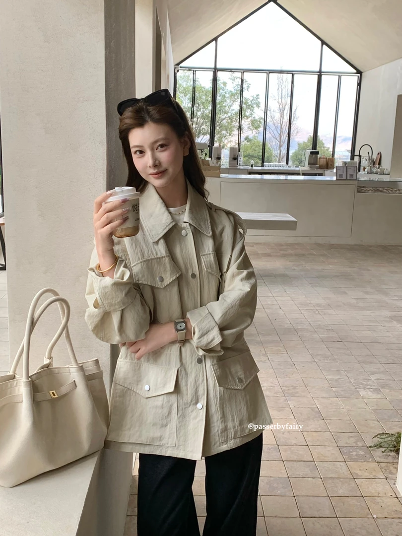 路人仙子自制【休闲特调】人气重工口袋夹克外套短外套xz0908