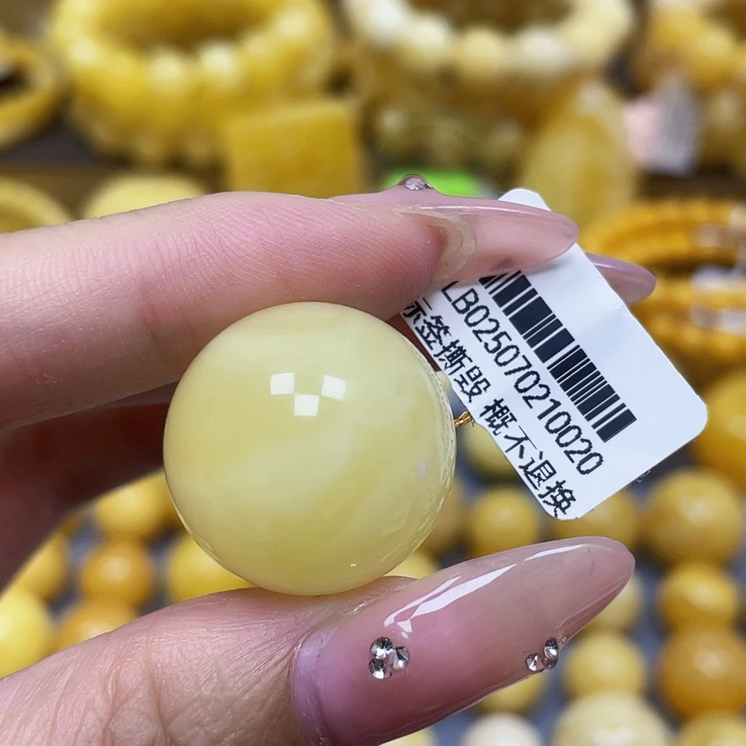 新***蜡蜜蜡未镶嵌裸石21.8mm